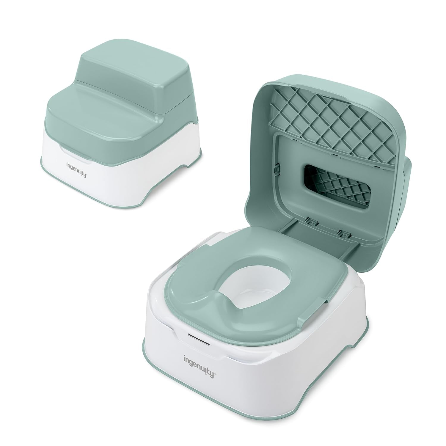 Prepare to Potty 3-In-1 System - Potty Training Toilet, Topper, Step Stool, Easy Setup, for Toddlers Ages 18 Months+